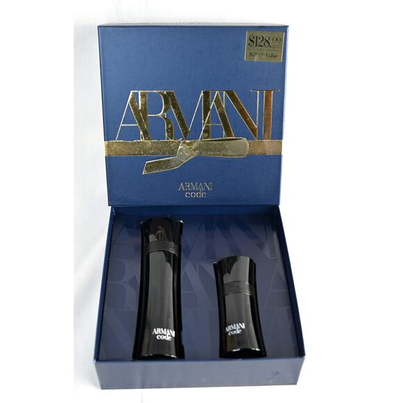 Armani Code Men 2Pc Set Eau de Toilette Spray 4.2oz/1.7oz NEW - Picture 1 of 5